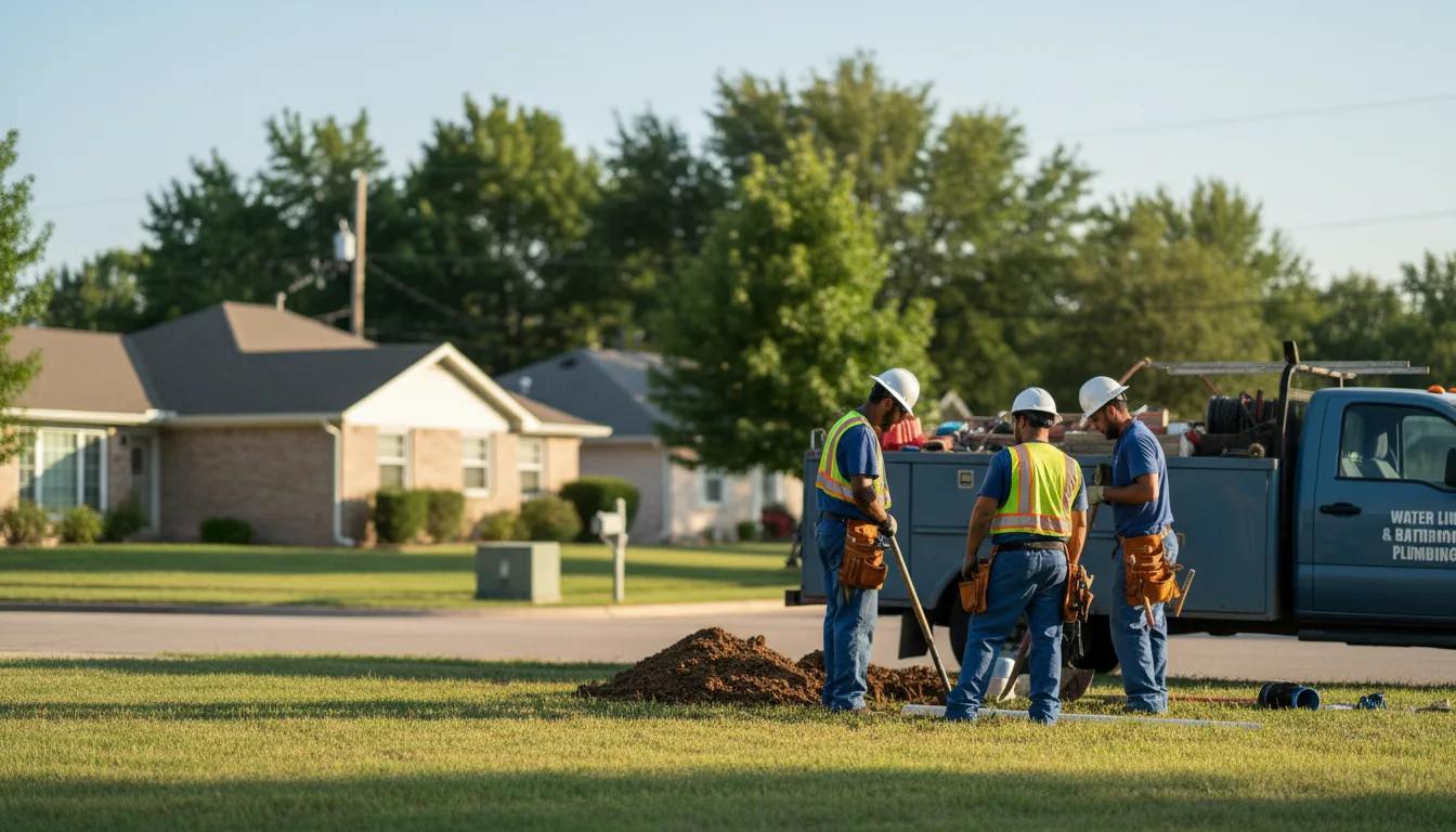 Residential water line and bathroom plumbing service in Danville, WV